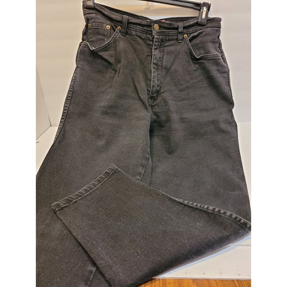 Denim & Co Jeans Women 14 Black Excellent‎ High Rise Straight Leg Stretch Denim